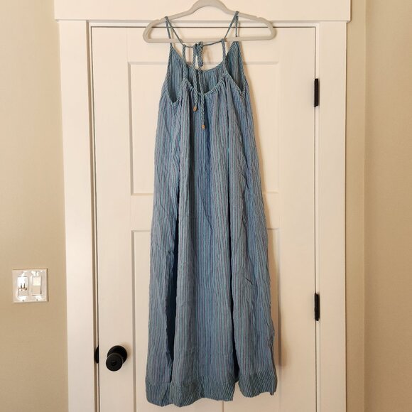Free People Lightweight Dress in Blue Combo Size Medium - Picture 5 of 6